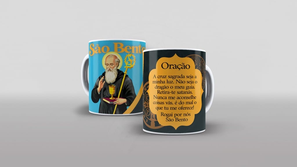 ESTAMPA PARA CANECA - SÃO BENTO ORAÇÃO-678