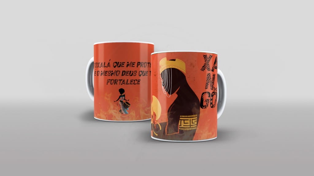 ESTAMPA PARA CANECA - OXALÁ QUE ME PROTEJE É O MESMO DEUS QUE ME FORTALECE-692