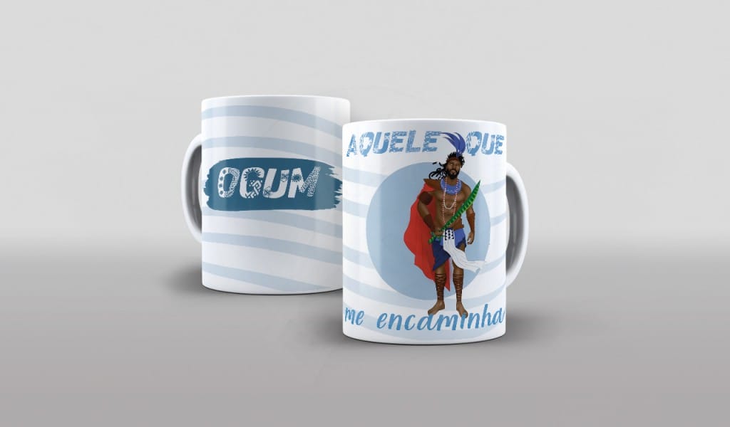 ESTAMPA PARA CANECA - OGUM, AQUELE QUE ME ENCAMINHA-702