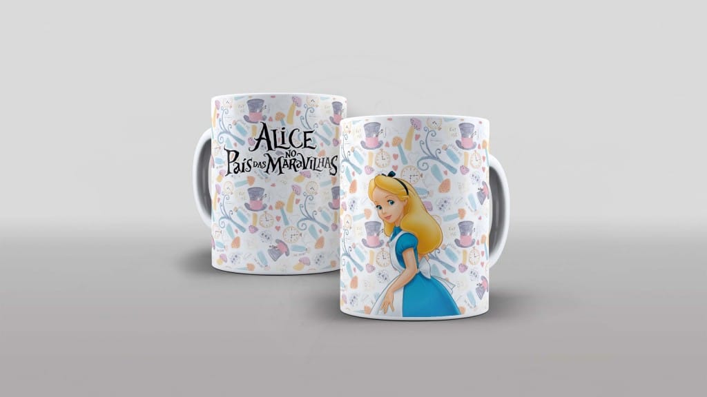 ARTE PARA CANECA - ALICE NO PAÍS DAS MARAVILHAS-726