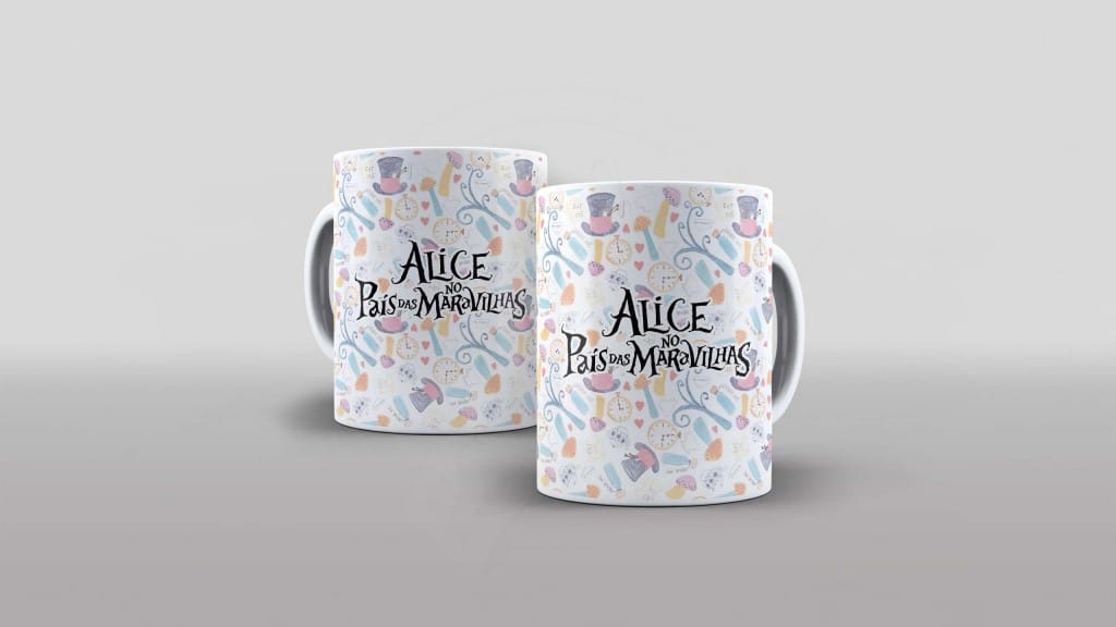 ARTE PARA CANECA ALICE NO PAÍS DAS MARAVILHAS-727