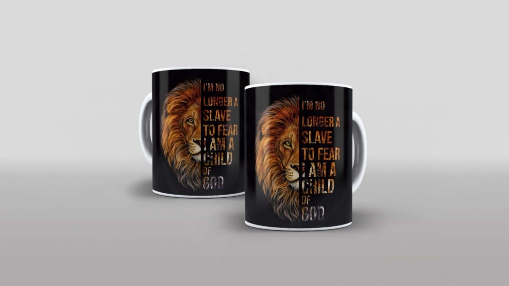 ARTE PARA CANECA - I M NO LONGER A SLAVE TO FEAR IM A CHILD OF GOD - CLUBE DAS ESTAMPAS-740