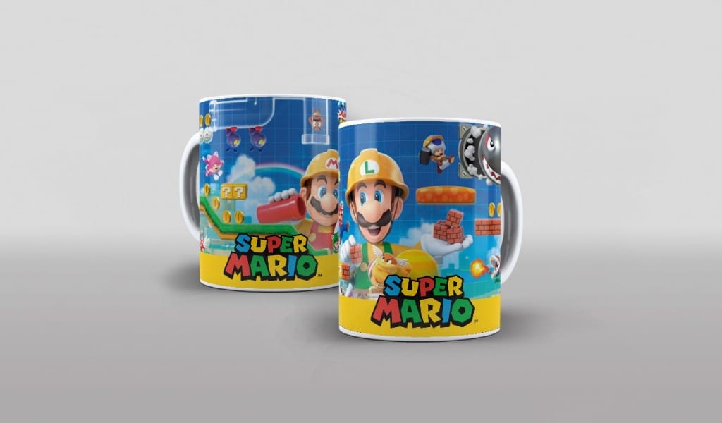 ARTE PARA CANECAS ANIME SUPER MARIO STARNERD-785