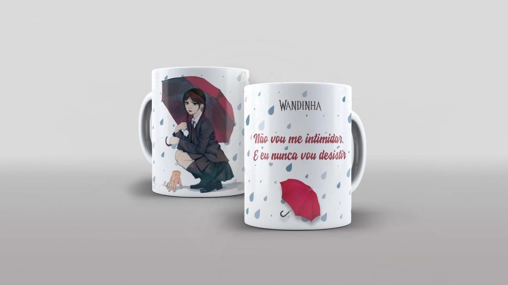 ARTE PARA CANECA - WANDINHA - NÃO VOU ME INTIMIDAR-796