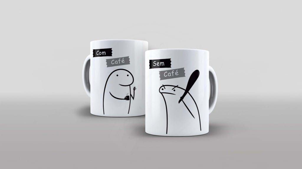 ARTE PARA CANECA - FLORK - COM CAFÉ SEM CAFÉ-811