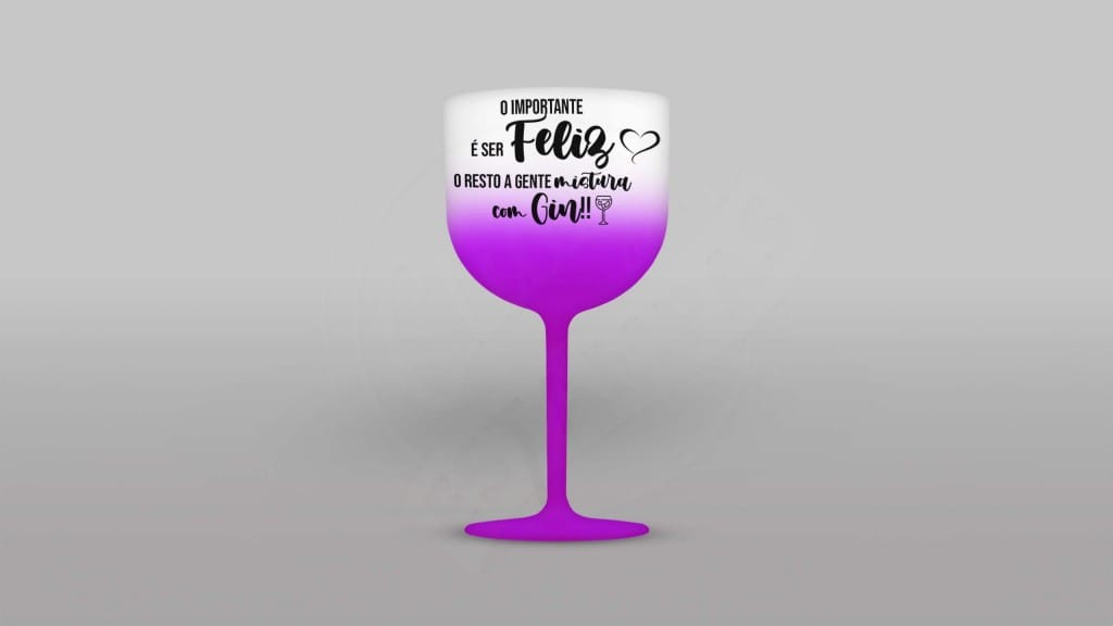 ARTE PARA TAÇA DE GIN - O IMPORTANTE É SER FELIZ O RESTO A GENTE MISTURA COM GIN-825