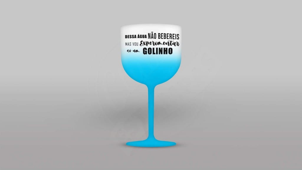 ARTE PARA TAÇA DE GIN - DESSA ÁGUA NÃO BEBEREIS-837