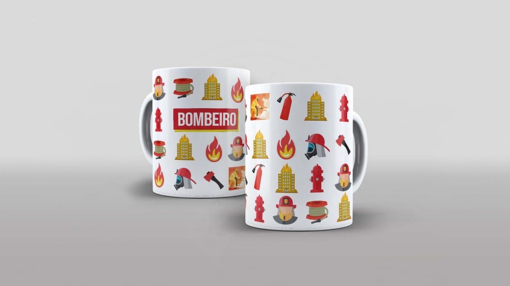 ARTE PARA CANECA - BOMBEIRO-851