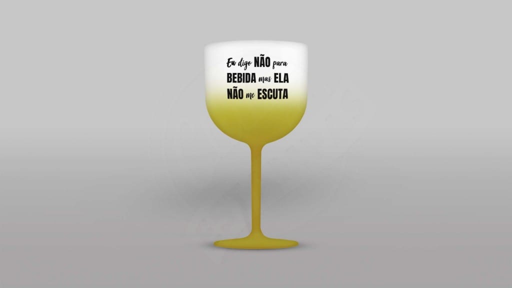 ARTE PARA TAÇA DE GIN - EU DIGO NÃO PARA BEBIDA-866