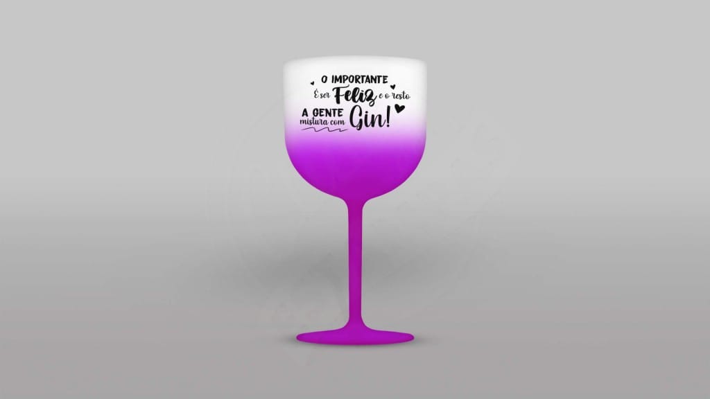 ARTE PARA TAÇA DE GIN - O IMPORTANTE É SER FELIZ E O RESTO A GENTE MISTURA COM GIN-873