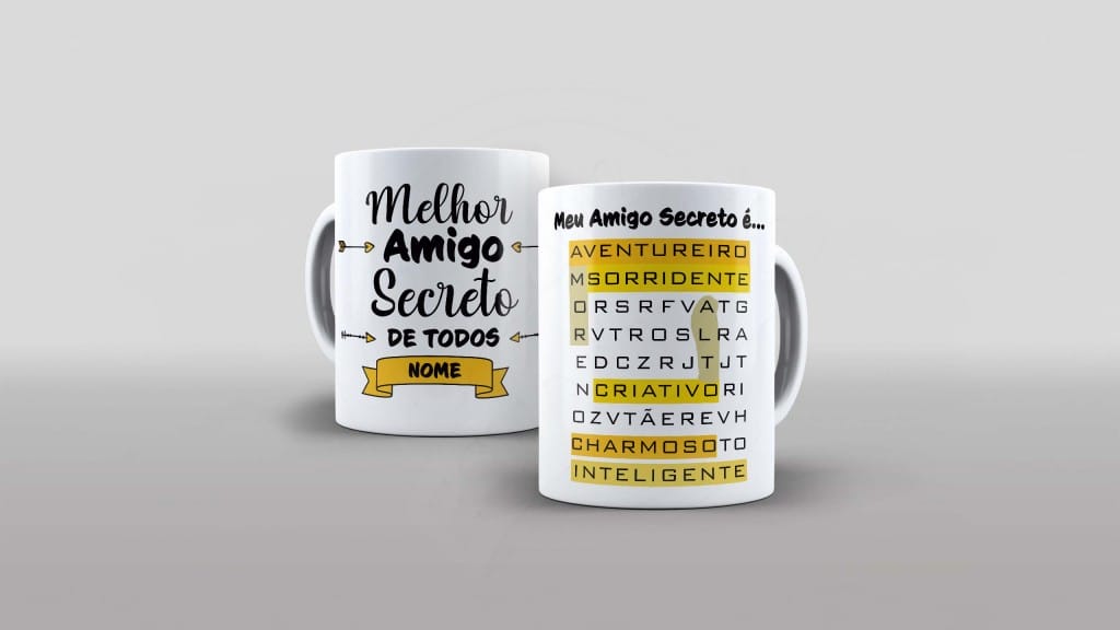 ARTE PARA CANECA COM NOME -MEU AMIGO SECRETO-901