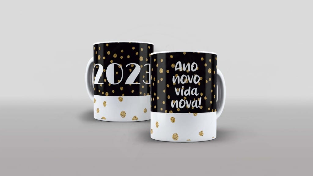 ARTE PARA CANECA -2023 ANO NOVO VIDA NOVA-924