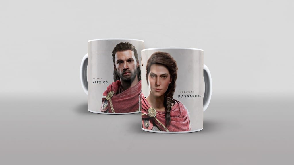ARTE PARA CANECA ASSASSIN S CREED ALEXIOS E KASSANDRA-1164