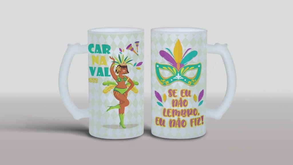 ARTE PARA CANECA CHOPE - CARNAVAL 2023 - SE EU NÃO LEMBRO EU NÃO FIZ-1169