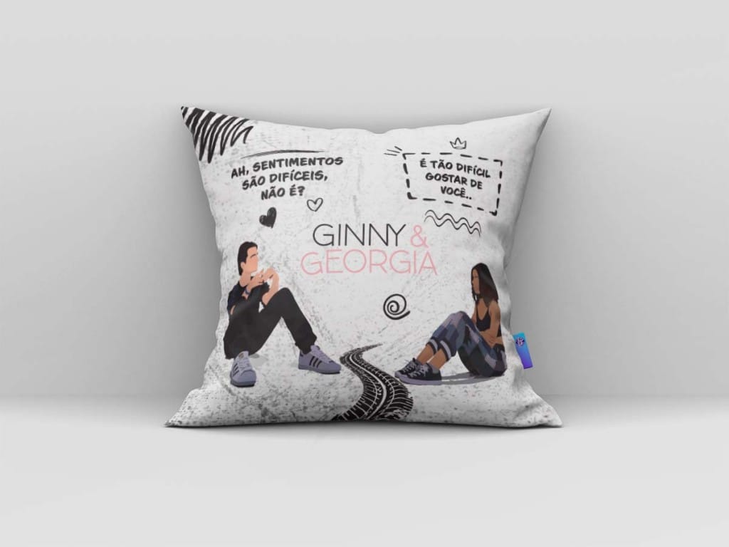 ARTE PARA ALMOFADA - SÉRIE - GINNY E GEORGIA - SENTIMENTOS SÃO TÃO DIFÍCEIS NÃO É-1268