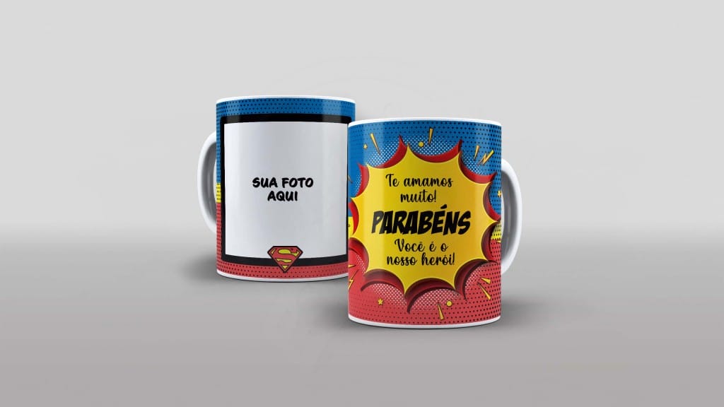 ARTE PARA CANECA COM FOTO - TE AMAMOS MUITO, PARABÉNS VOCÊ É O NOSSO HERÓI-1276