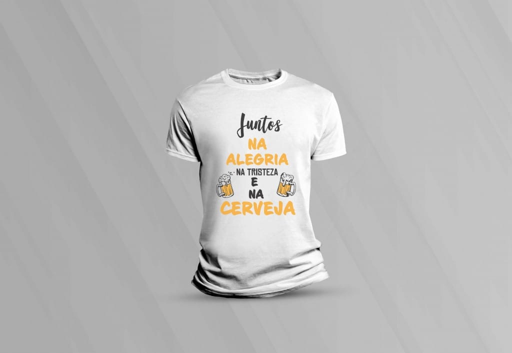 ARTE PARA CAMISETA -JUNTOS NA ALEGRIA NA TRISTEZA E NA CERVEJA-1306