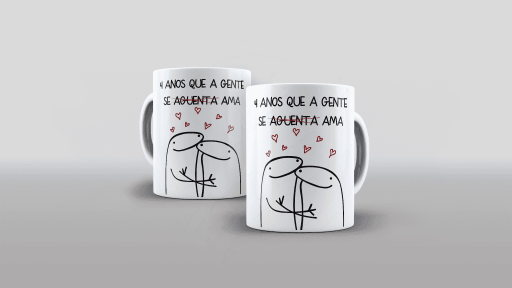 ARTE PARA CANECA - FLORK - 4 ANOS QUE A GENTE SE AGUENTA-1325