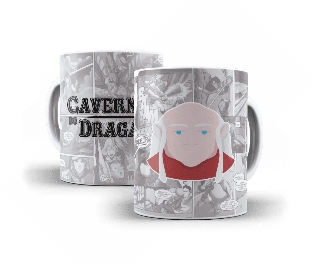 ARTE PARA CANECA MESTRE DOS MAGOS - CAVERNA DO DRAGÃO-1358
