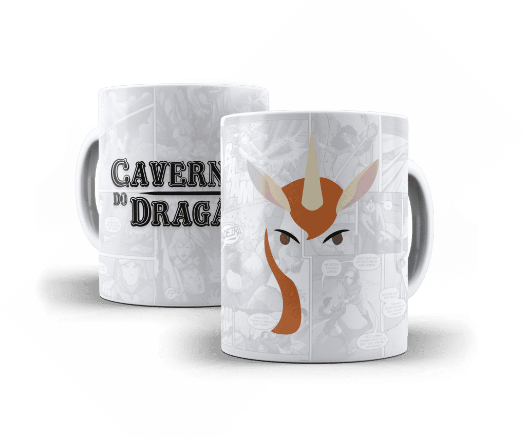 ARTE PARA CANECA UNI - CAVERNA DO DRAGÃO-1362