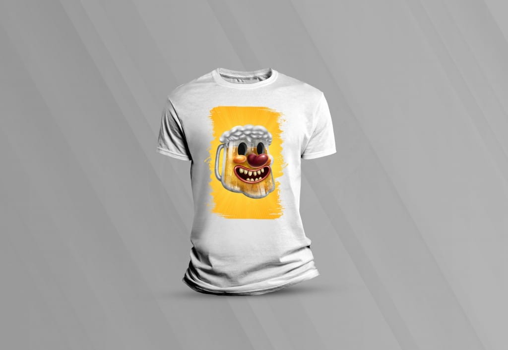 ARTE PARA CAMISETAS BEER FACE-1449