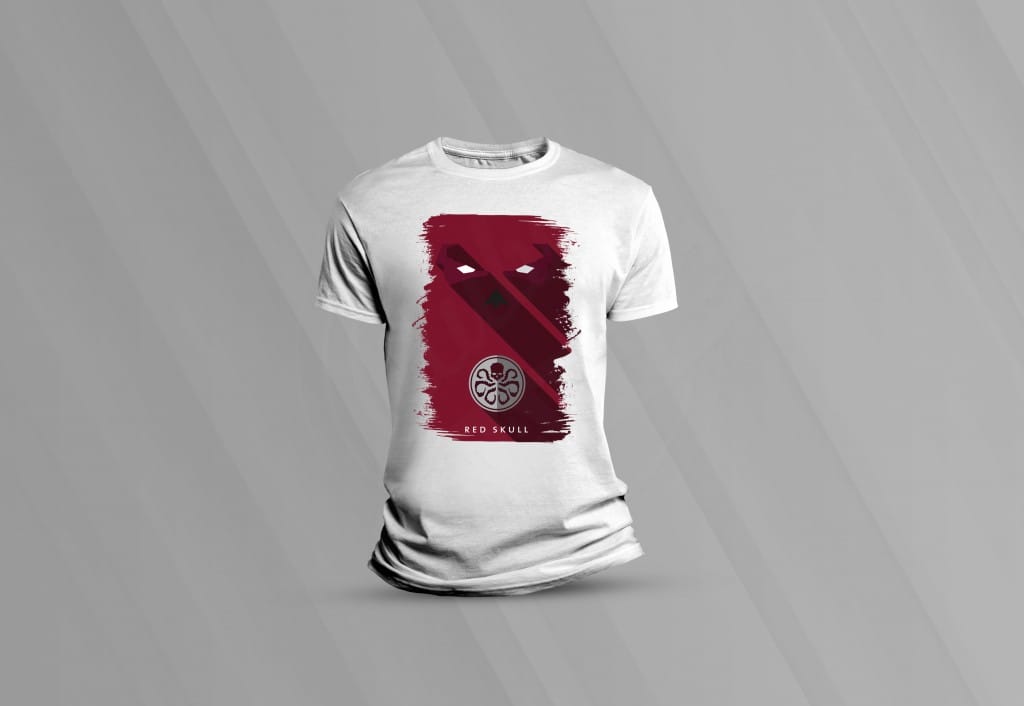 ARTE PARA CAMISETAS CAVEIRA VERMELHA-1471