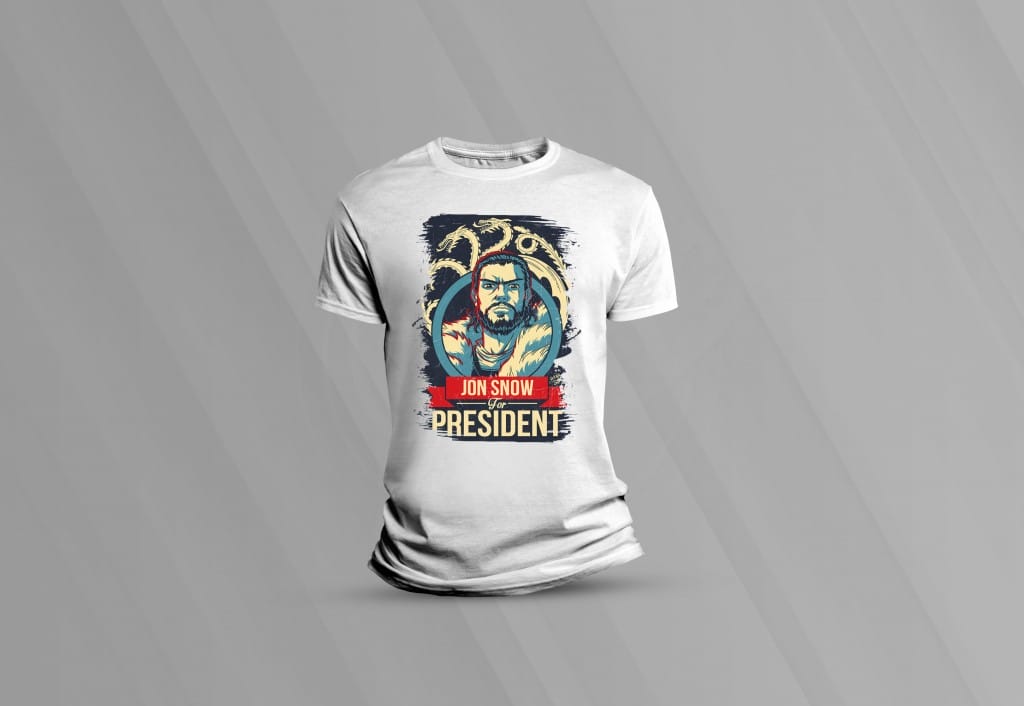 ARTE PARA CAMISETAS JHON SNOW-1554