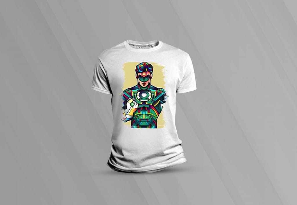 ARTE PARA CAMISETAS LANTERNA VERDE VITRAL-1566