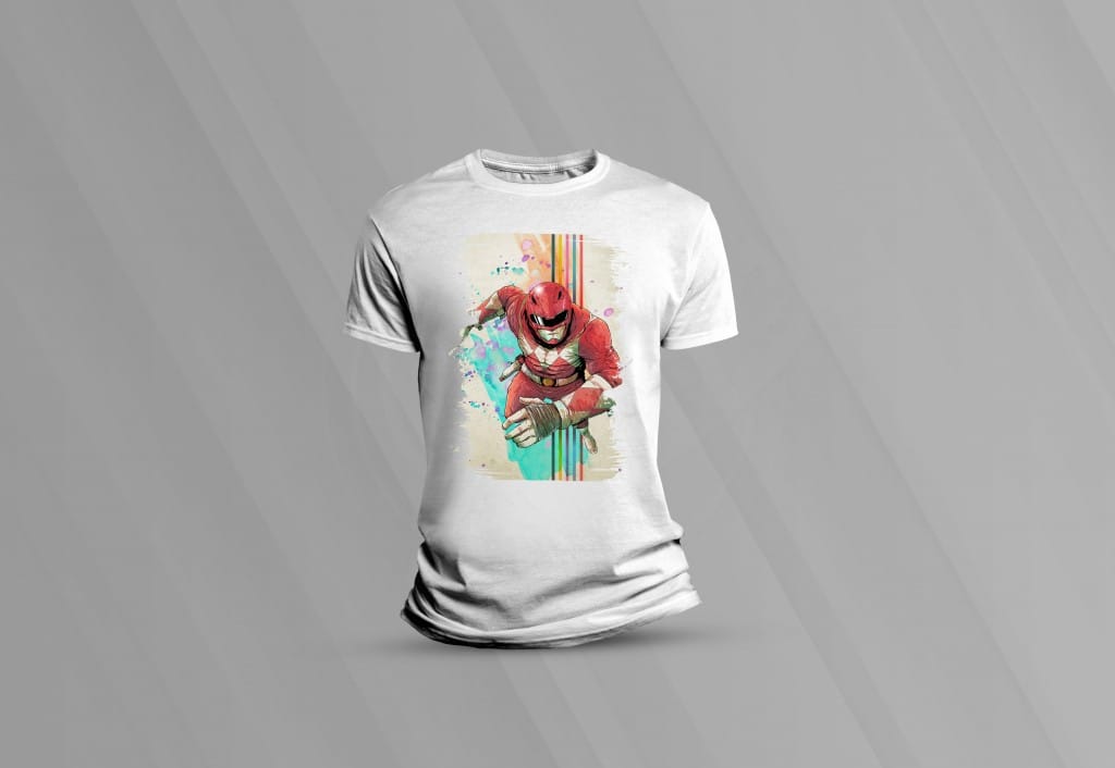 ARTE PARA CAMISETAS POWER RANGER VERMELHO-1611