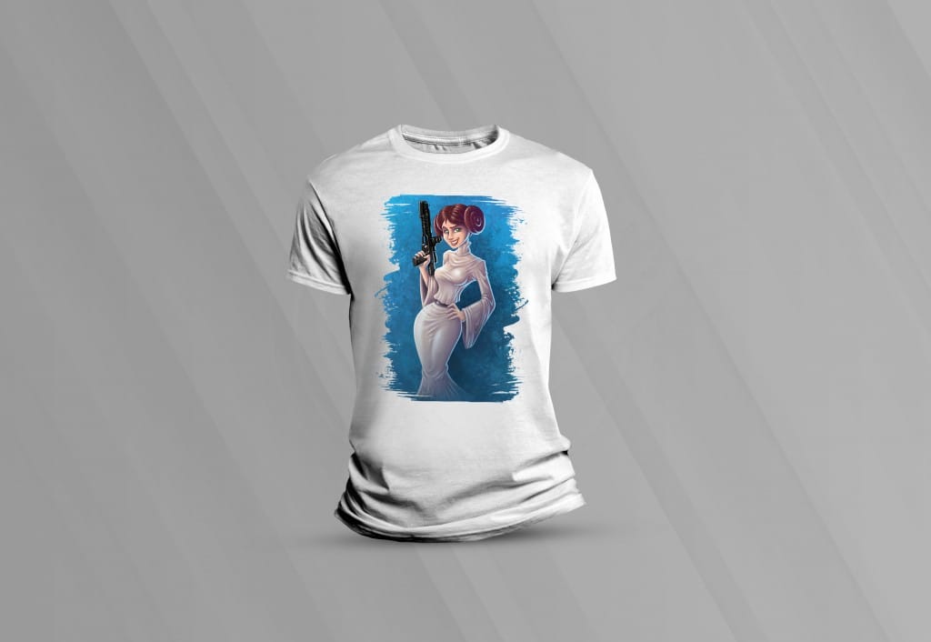 ARTE PARA CAMISETAS PRINCESA LEIA-1613