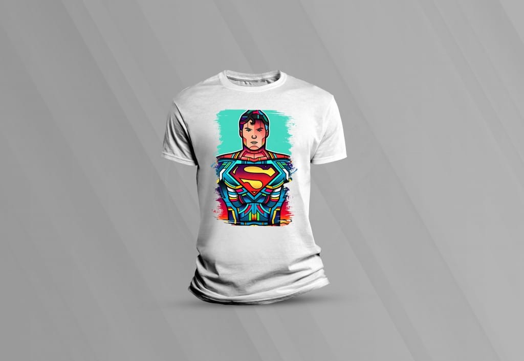 ARTE PARA CAMISETAS SUPERMAN VITRAL-1647