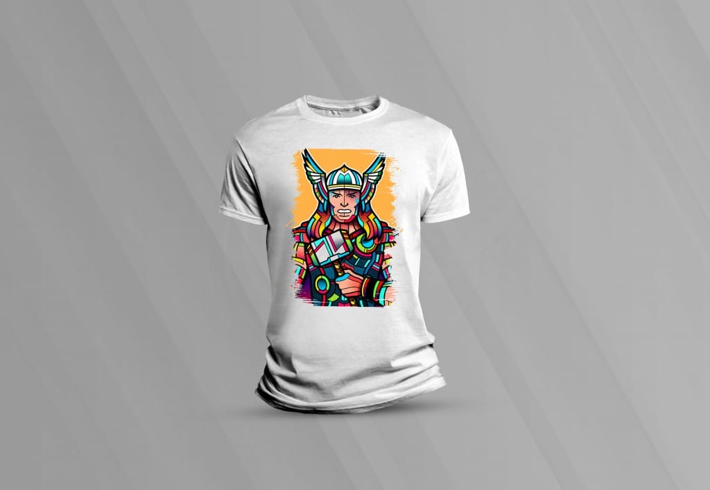ARTE PARA CAMISETAS THOR VITRAL-1656
