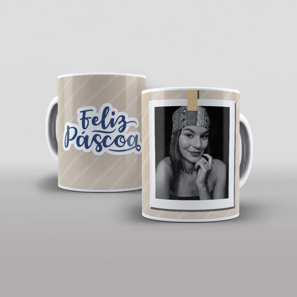 ARTE PARA CANECAS FELIZ PÁSCOA 2 COM FOTO - 19-1715