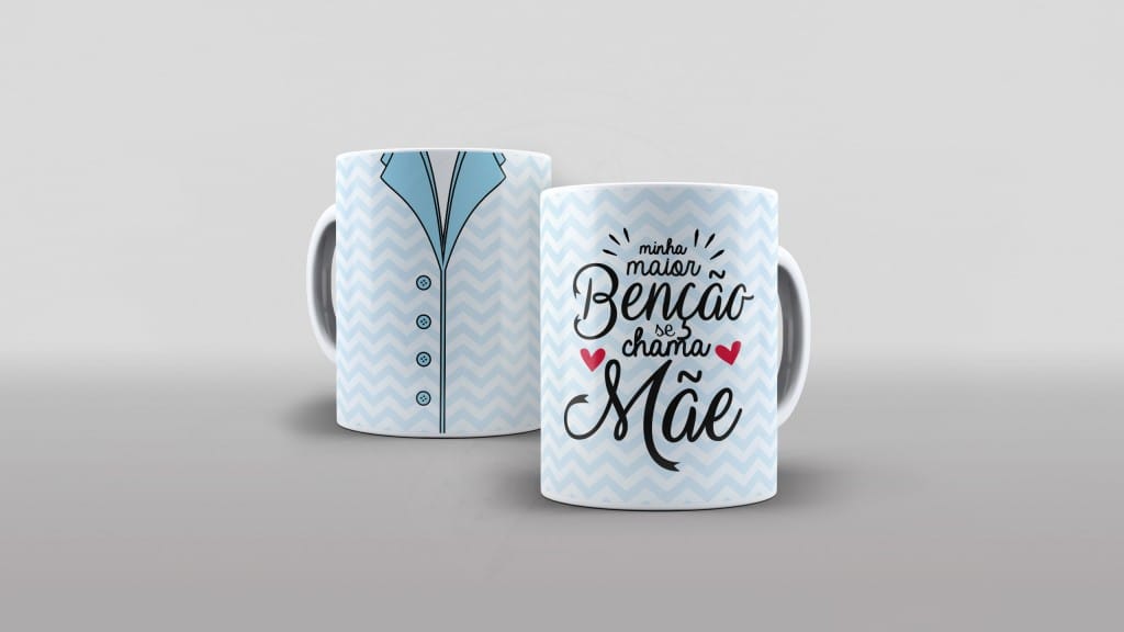 ARTE PARA CANECAS MINHA MELHOR BENÇÃO SE CHAMA MÃE-1767