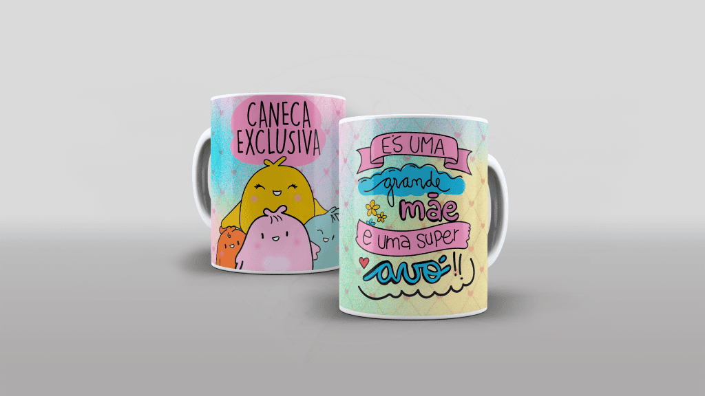 ARTE PARA CANECAS - ÉS UMA GRANDE MÃE E UMA SUPER AVÓ-1772
