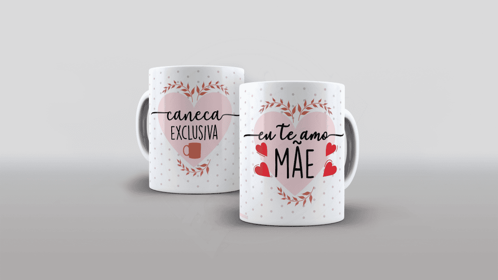 ARTE PARA CANECAS - EU TE AMO MÃE - ESTAMPA PARA CANECA-1773
