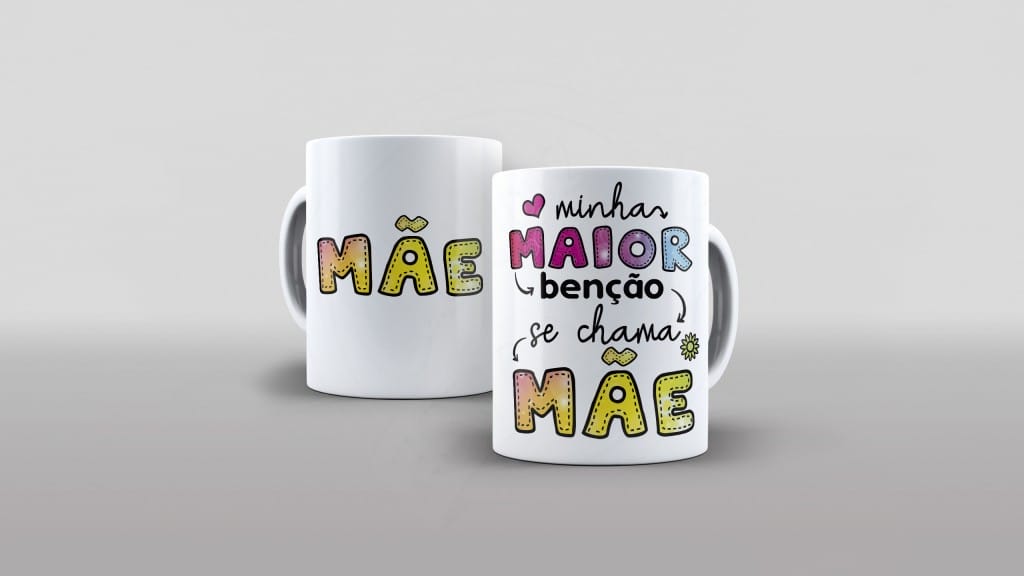 ARTE PARA CANECAS MINHA MAIOR BENÇÃO SE CHAMA MÃE-1794