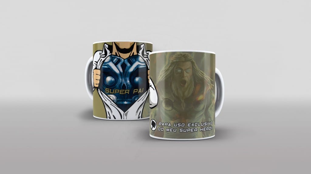 ARTE PARA CANECAS SUPER PAI - TEMA THOR-1867