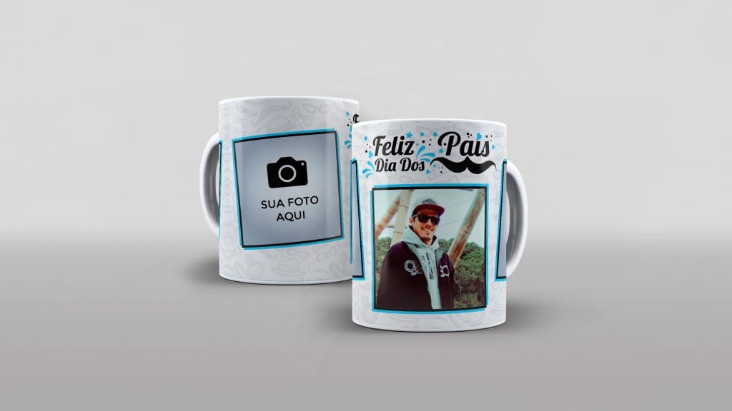 ARTE PARA CANECAS DIA DOS PAIS COM 3 FOTOS-1874