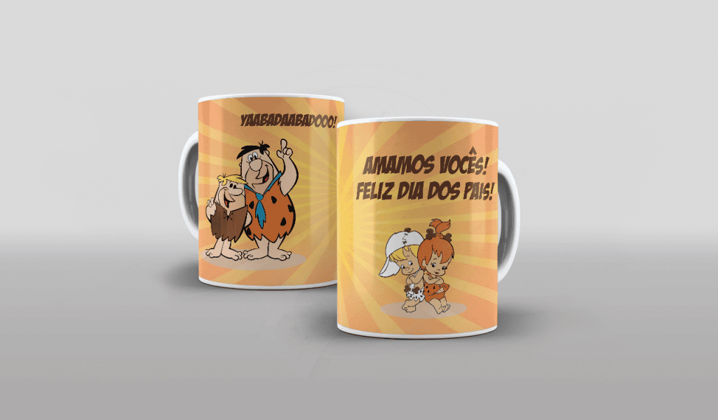 ARTE PARA CANECAS - FLINTSTONES - DIA DOS PAIS-1909