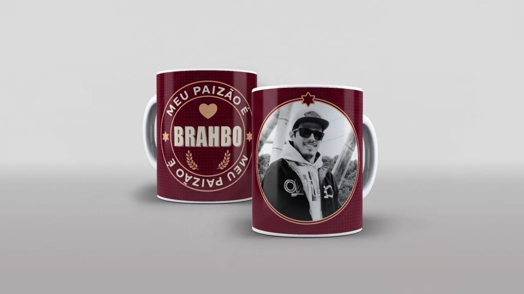 ARTE PARA CANECAS - MEU PAIZÃO É BRABO COM FOTO-1914