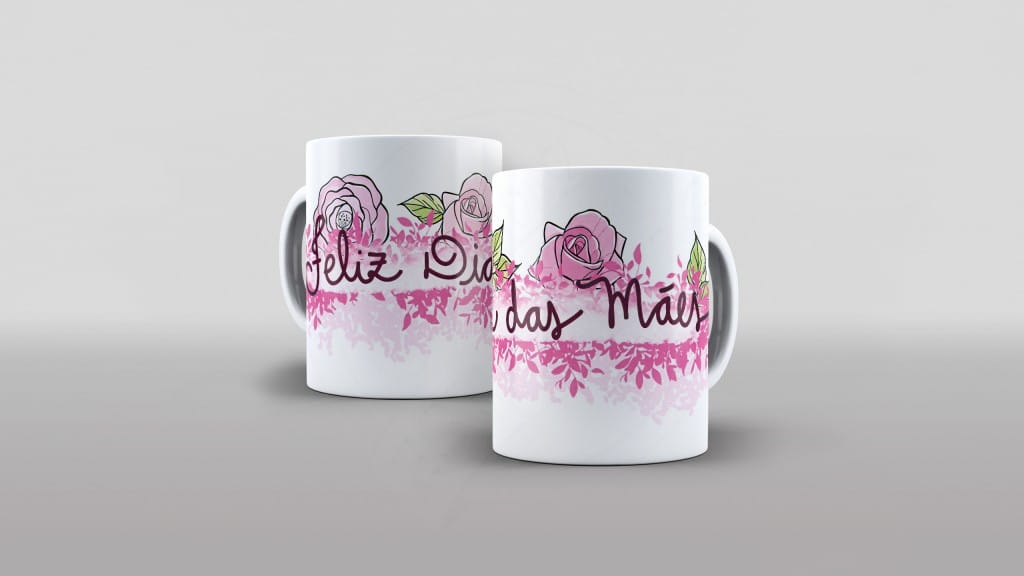 ARTE FELIZ DIA DAS MÃES - ESTAMPA PARA CANECA-1942