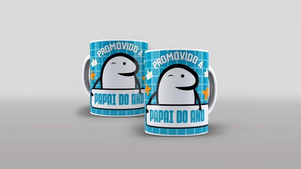 ARTE PARA CANECAS FLORK - PROMOVIDO A PAPAI DO ANO-1978