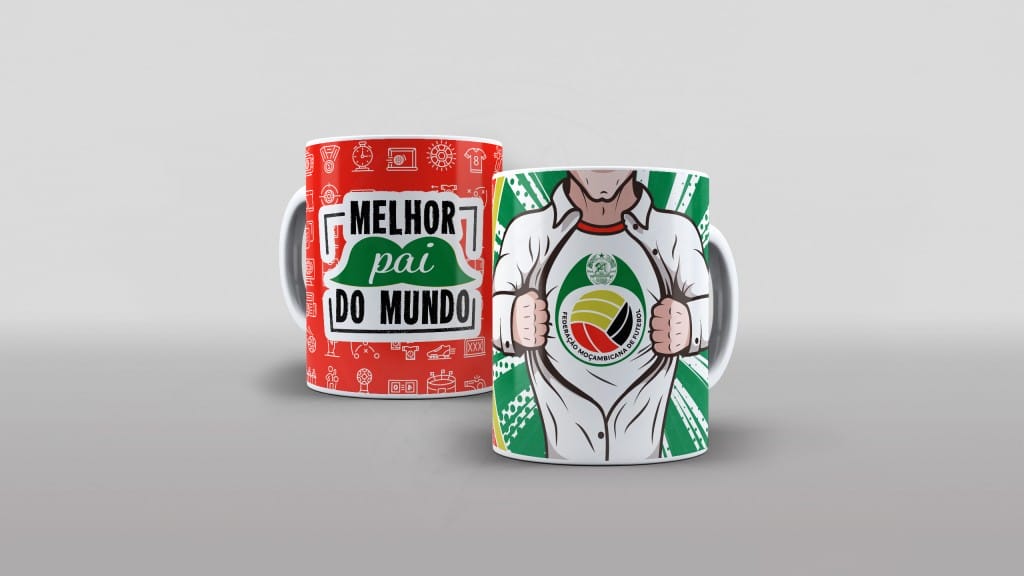 ARTE PARA CANECAS - MELHOR PAI DO MUNDO - SELEÇÃO MOÇAMBICANA DE FUTEBOL-1992