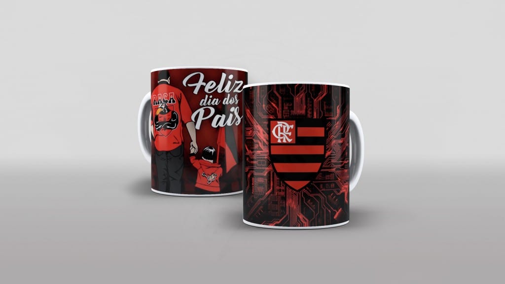 ARTE PARA CANECAS - FLAMENGO - FELIZ DIA DOS PAIS-1996