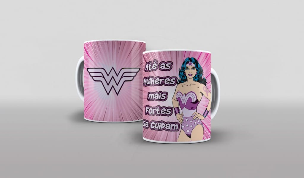 ARTE PARA CANECAS - MULHER MARAVILHA 002 - OUTUBRO ROSA-2037