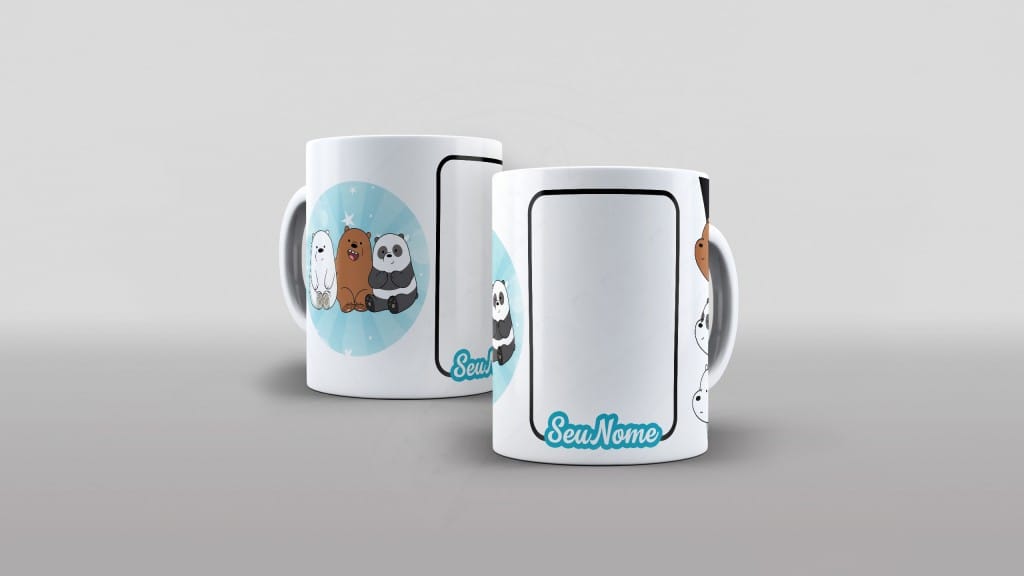 ARTE PARA CANECAS URSOS SEM CURSO 3-2080