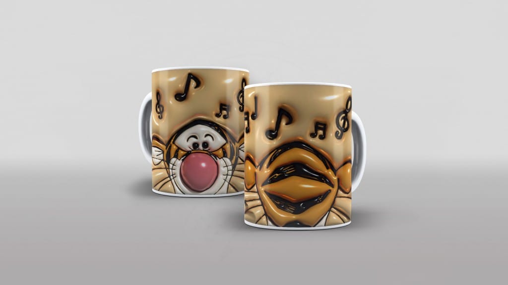 ARTE PARA CANECAS - TIGGER TIGRÃO INFLADO 3D-2231