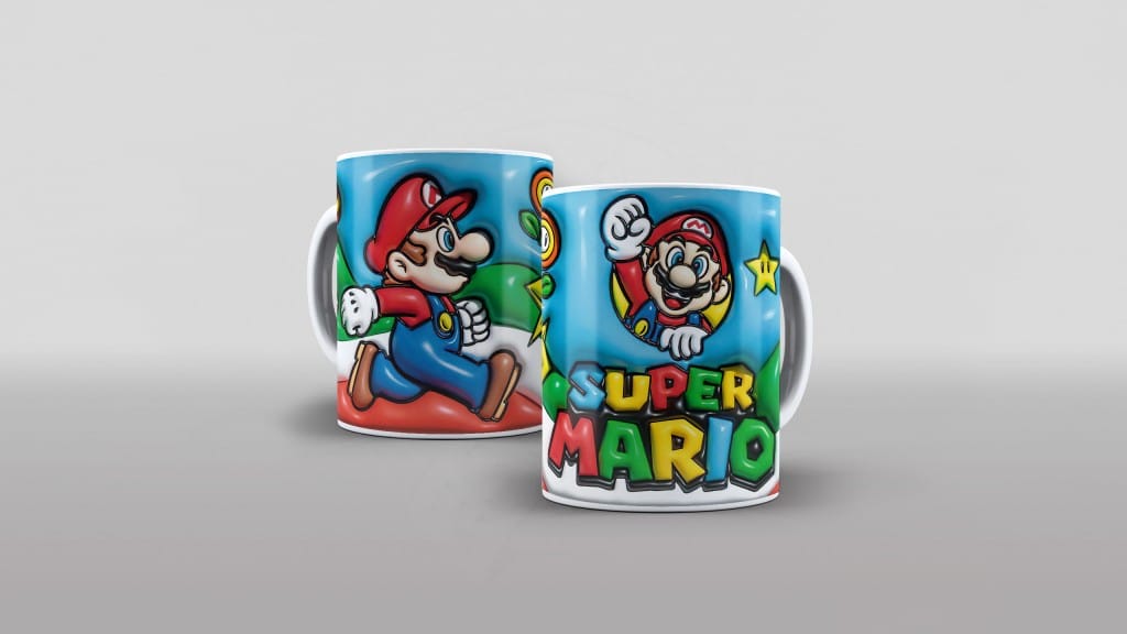 ARTE PARA CANECAS - SUPER MARIO BROS INFLADO 3D-2239