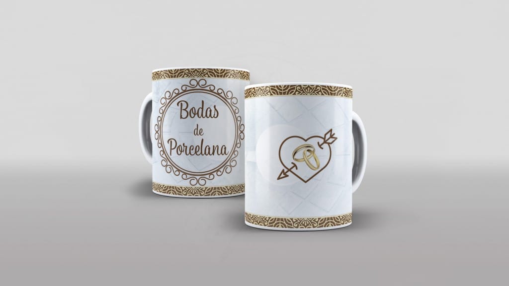 ARTE PARA CANECAS - BODAS DE PORCELANA 03-2284